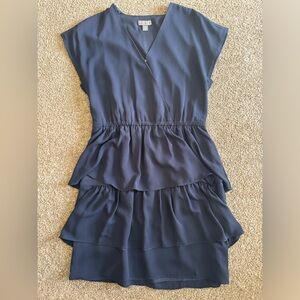 Point Sur Navy Blue Ruffle Dress - size 8